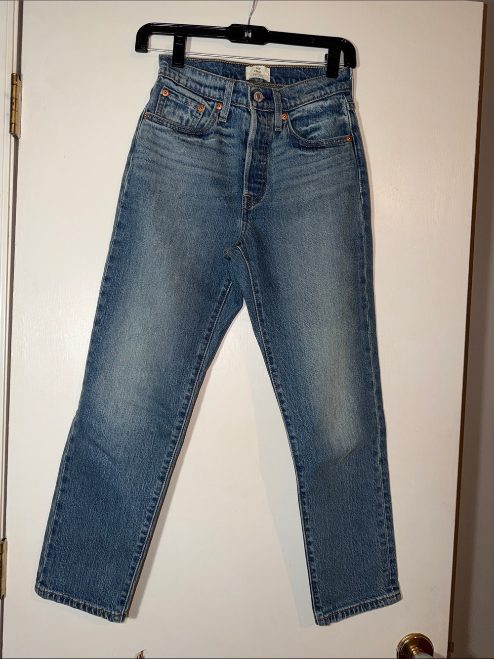 Levi’s 501 High Rise Straight Leg Crop- 24/26 - Picture 3 of 6